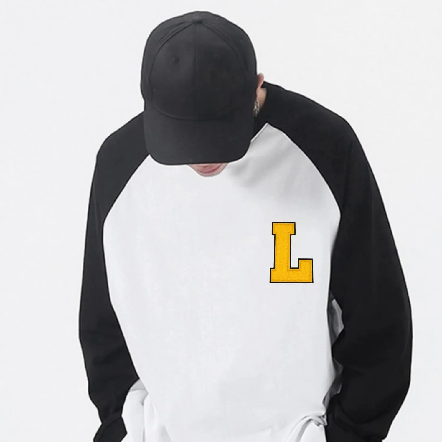 1 PCS 4.2" Yellow Chenille Letter Patches, Iron on Patches for Hats Clothes Bags Backpacks Jeans, Initial Patches Large Varsity Letter. (Letter L)