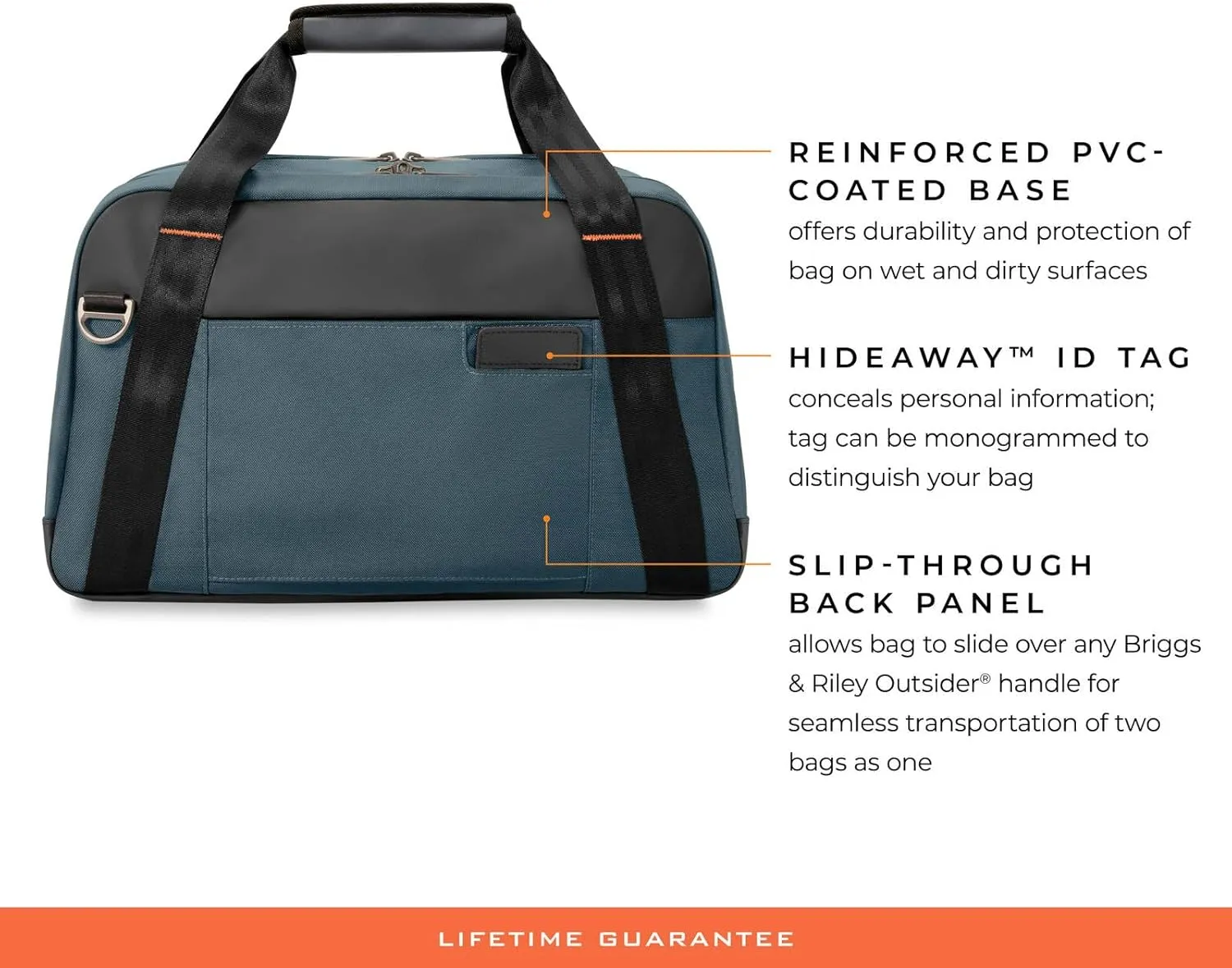 Briggs & Riley Underseat Cabin Bag - Carry On Luggage for Travel, Softside Bag for Men & Women, Self-Repairing Zippers, PVC-Coated Base, Fits up to 15" Laptop - ZDX Collection, Ocean