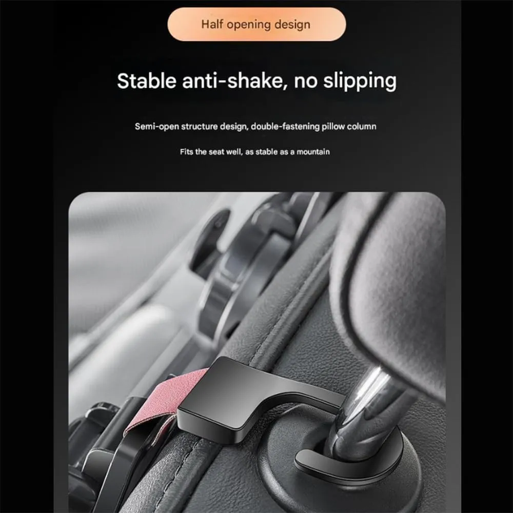 Car Seat Headrest Hook for Jaguar XJ (Long axis) 2010-2018,Car Seat Hooks with Phone Holder for Purse,Even Bottle,Backpacks Car Interior Storage Accessories,A