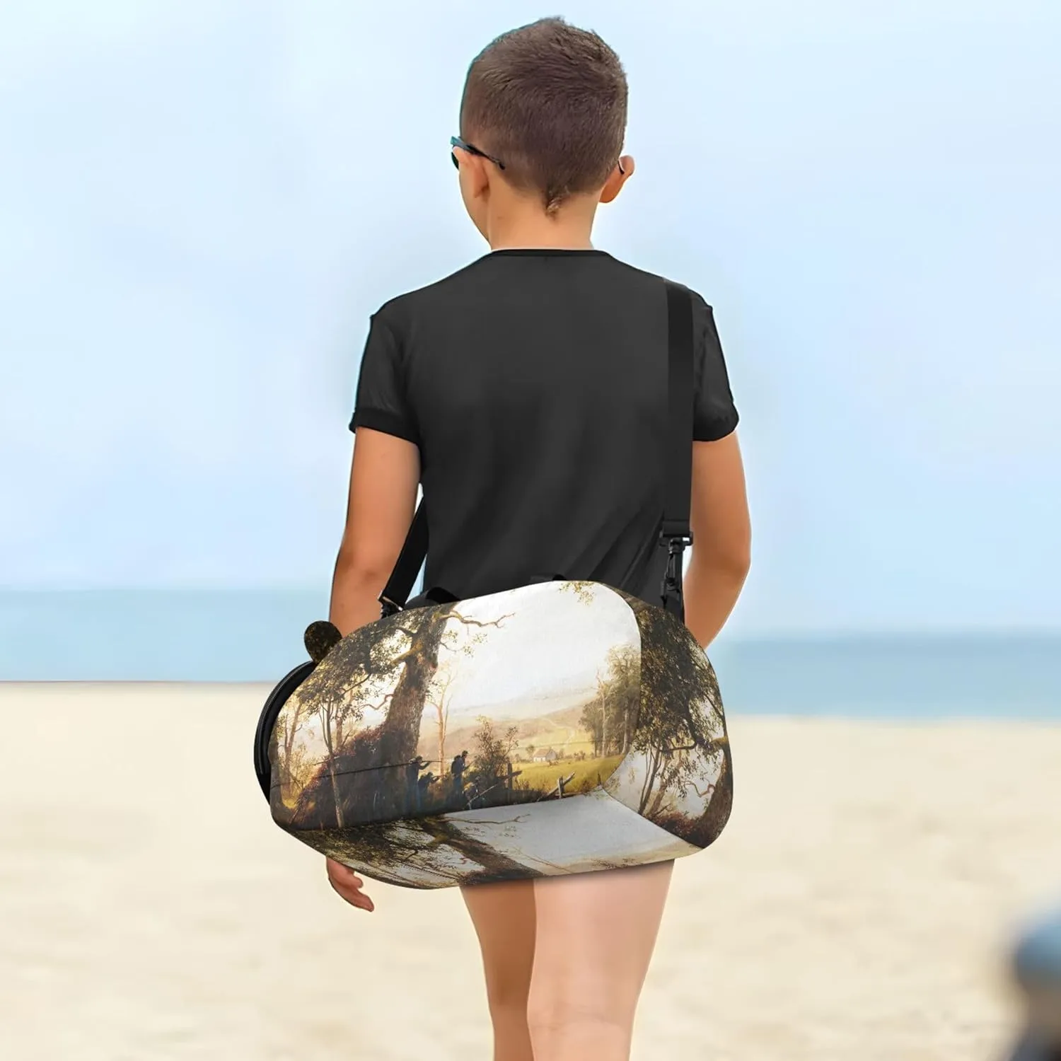 Carry on Duffel Bag Boys Overnight Bags Toddler Girls Duffle Bags for Travel Sports Duffle Bag Albert Bierstadt Guerrilla Painting