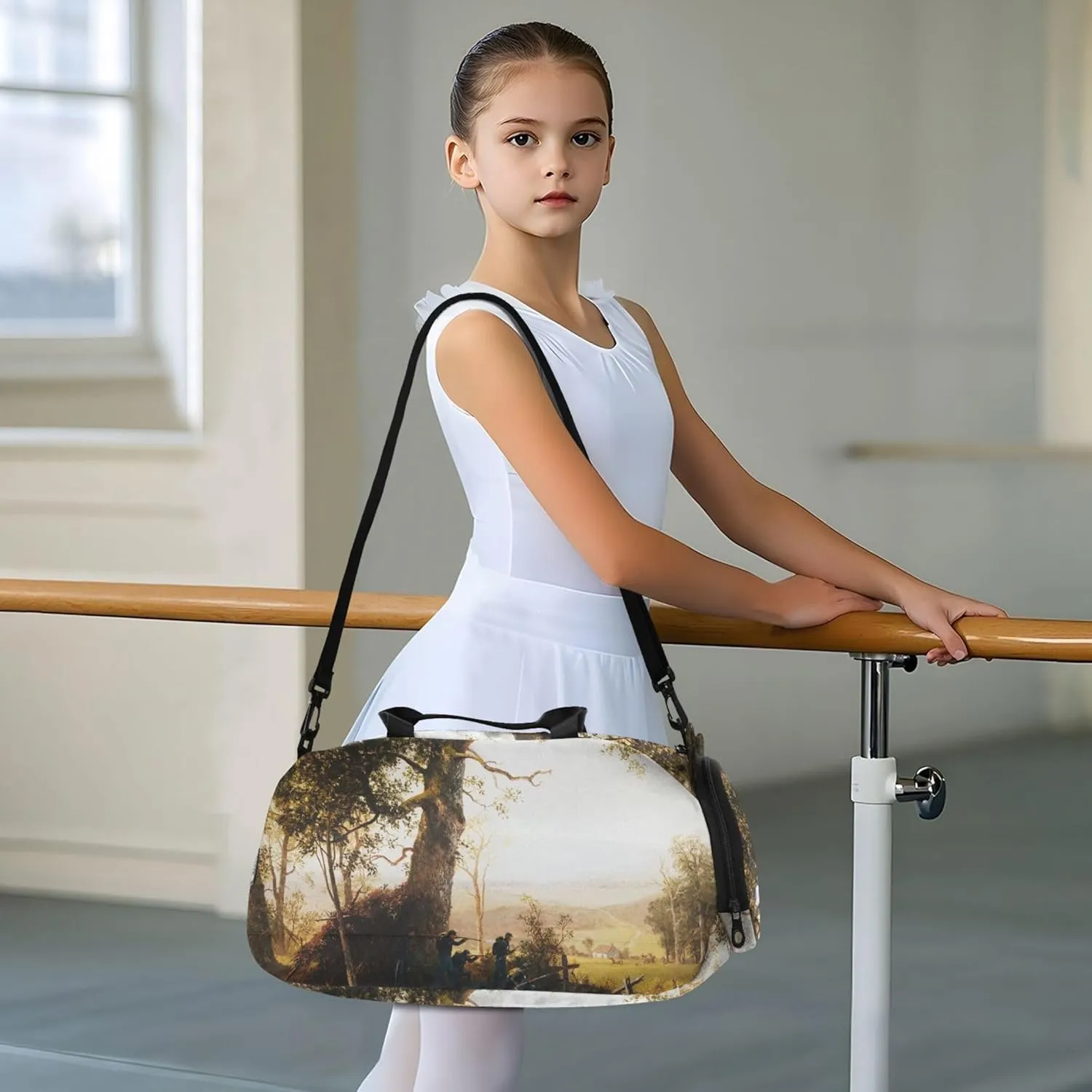 Carry on Duffel Bag Boys Overnight Bags Toddler Girls Duffle Bags for Travel Sports Duffle Bag Albert Bierstadt Guerrilla Painting