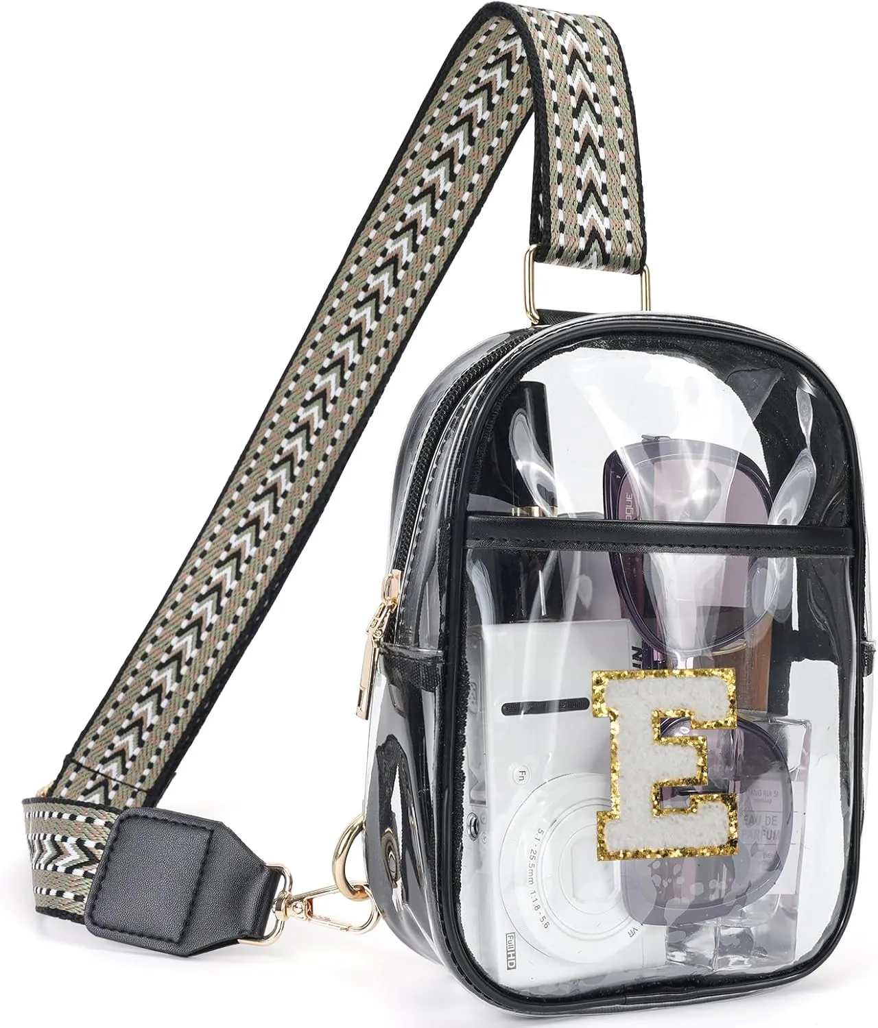 Clear Sling Bags for Stadium Events, Crossbody Bags for Women Stadium Purses Transparent Fanny Pack for Concerts