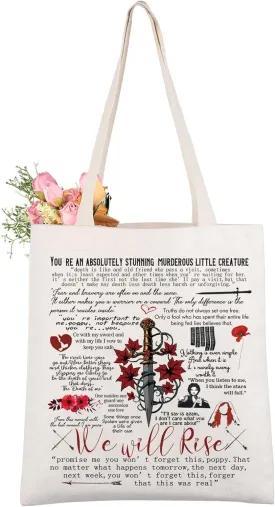 CMNIM From Blood And A Series Crossbody Bag FBAA Book Quote Adjustable Strap Purse We Will Rise Shoulder Bookish Gifts