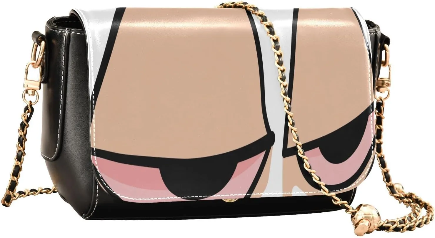 Crossbody Bags for Women Trendy Women's Black Shoulder Bag Small PU Leather Flap Cross Body Bag Handbags