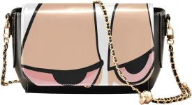 Crossbody Bags for Women Trendy Women's Black Shoulder Bag Small PU Leather Flap Cross Body Bag Handbags