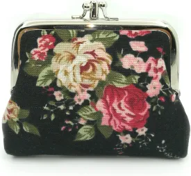 Cute Floral Buckle Coin Purses Vintage Pouch Kiss-lock Change Purse Wallets