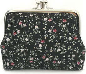 Cute Floral Buckle Coin Purses Vintage Pouch Kiss-lock Change Purse Wallets