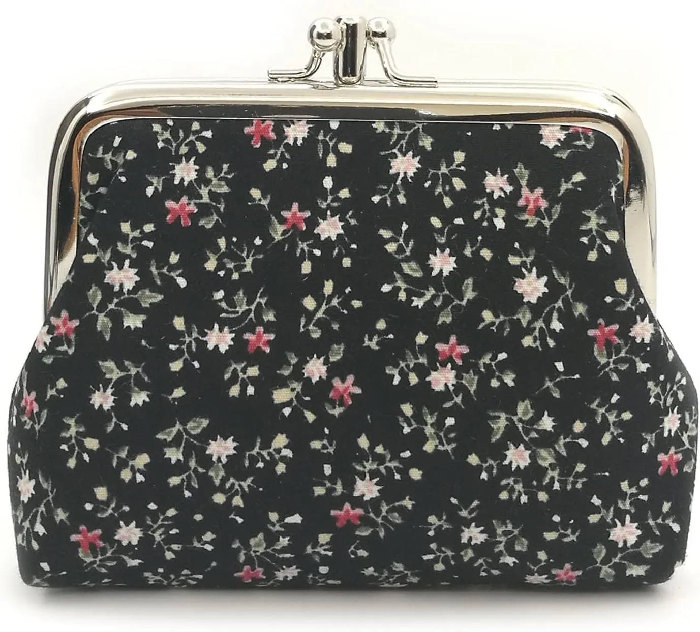 Cute Floral Buckle Coin Purses Vintage Pouch Kiss-lock Change Purse Wallets