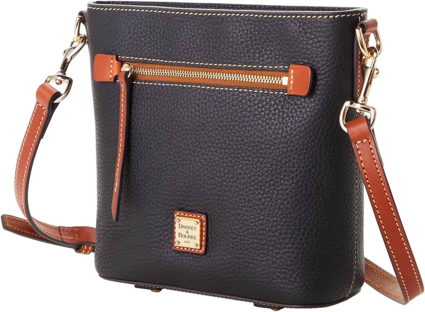 Dooney & Bourke Small Crossbody Bags for Women, Pebble Grain Leather Crossbody Bag with Zipper Pocket