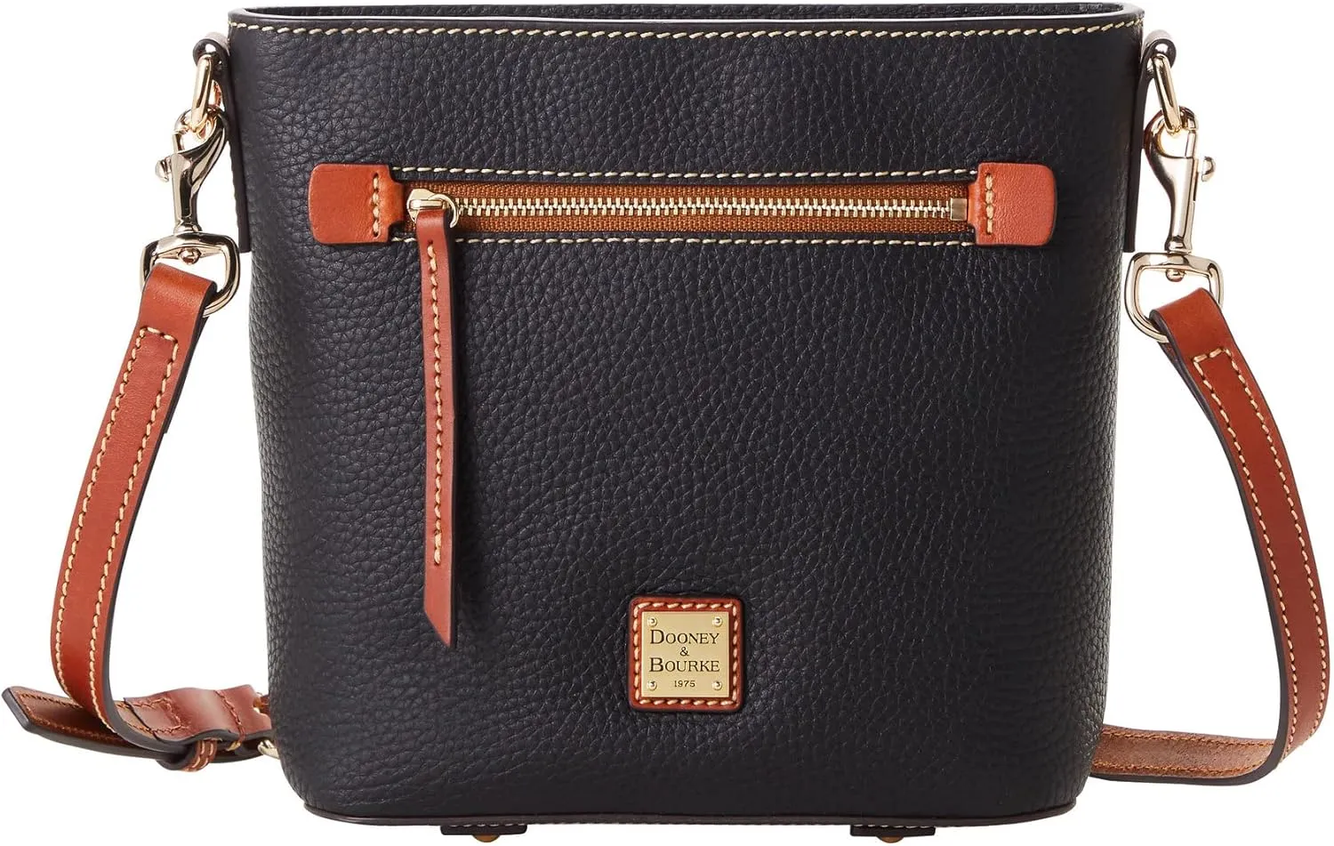 Dooney & Bourke Small Crossbody Bags for Women, Pebble Grain Leather Crossbody Bag with Zipper Pocket