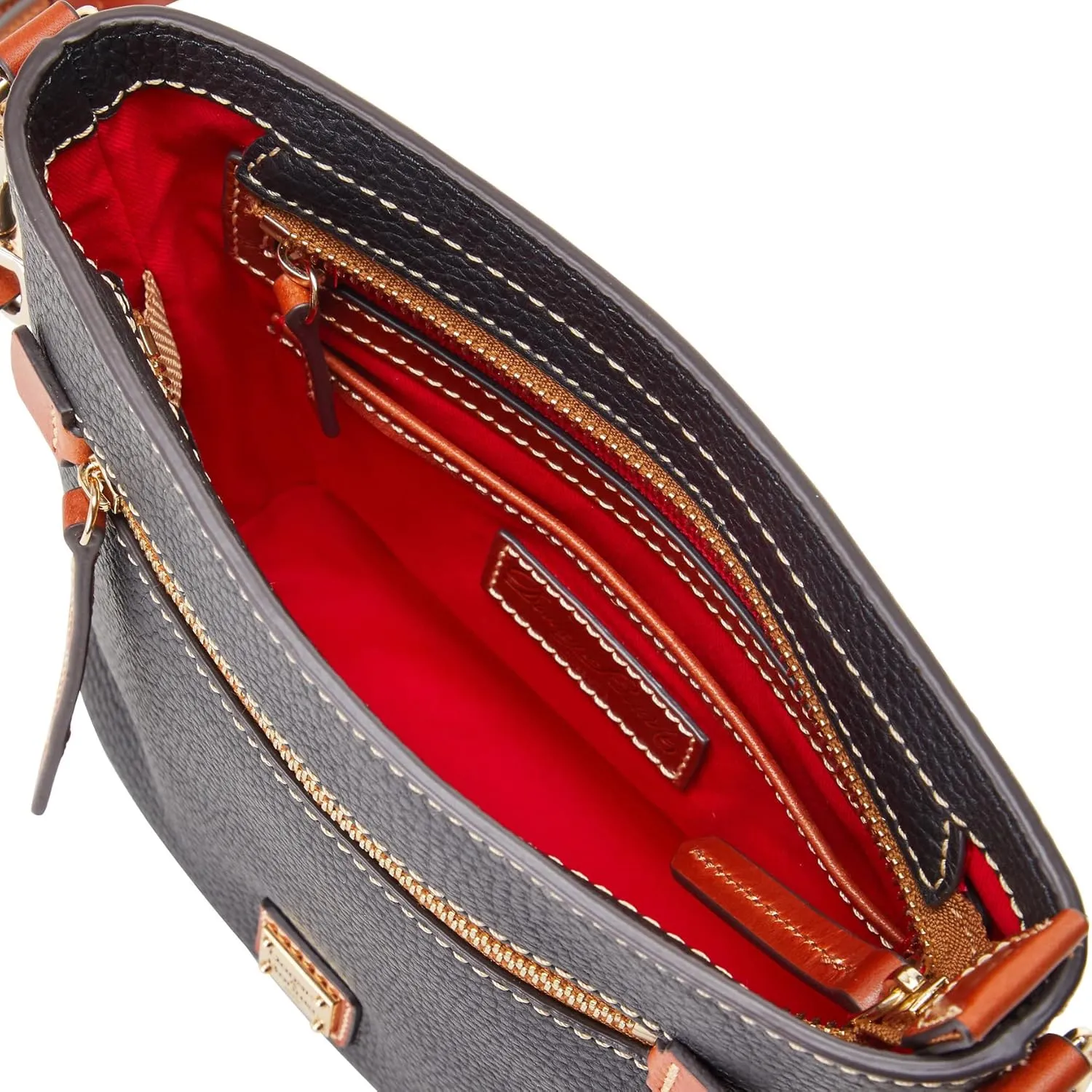 Dooney & Bourke Small Crossbody Bags for Women, Pebble Grain Leather Crossbody Bag with Zipper Pocket