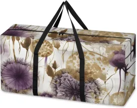 Extra Large Moving Bags Watercolor Dandelions Storage Bags with Handles and Zippers Large Packing Bags for Space Saving Storage Totes Moving Supplies