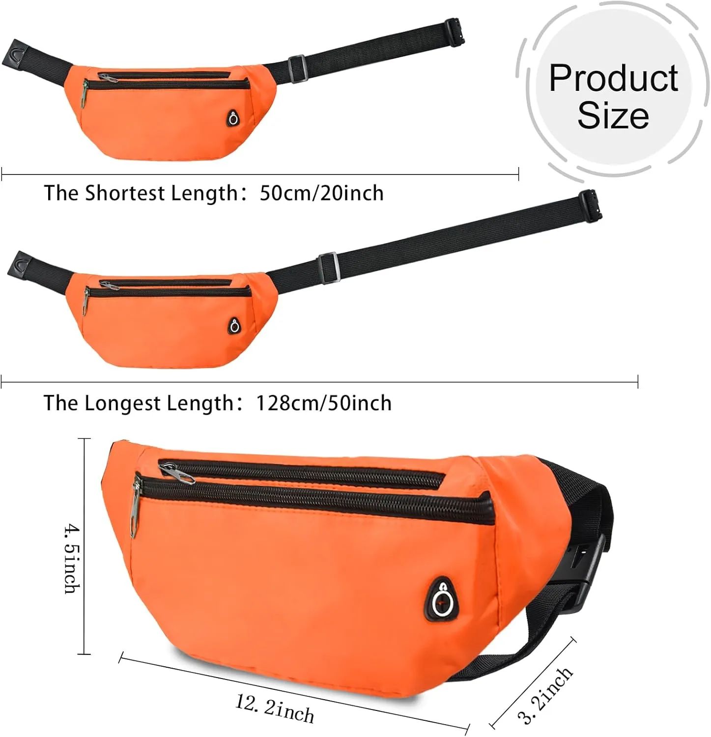 Fanny Pack for Women Men,Crossbody Fanny Pack Water Resistant Sports Waist Bag Pack, Belt Bag for Travel Hiking Running
