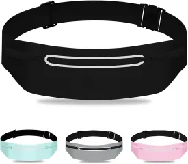 Fanny Pack Women Men Girls Kids Crossbody Bags,Slim Running Belt Bag Plus Size,Waterproof Waist Bag for Travel Runners Phone Pouch Workout Cycling Dog Walking Sports Hiking Waist Pack Black