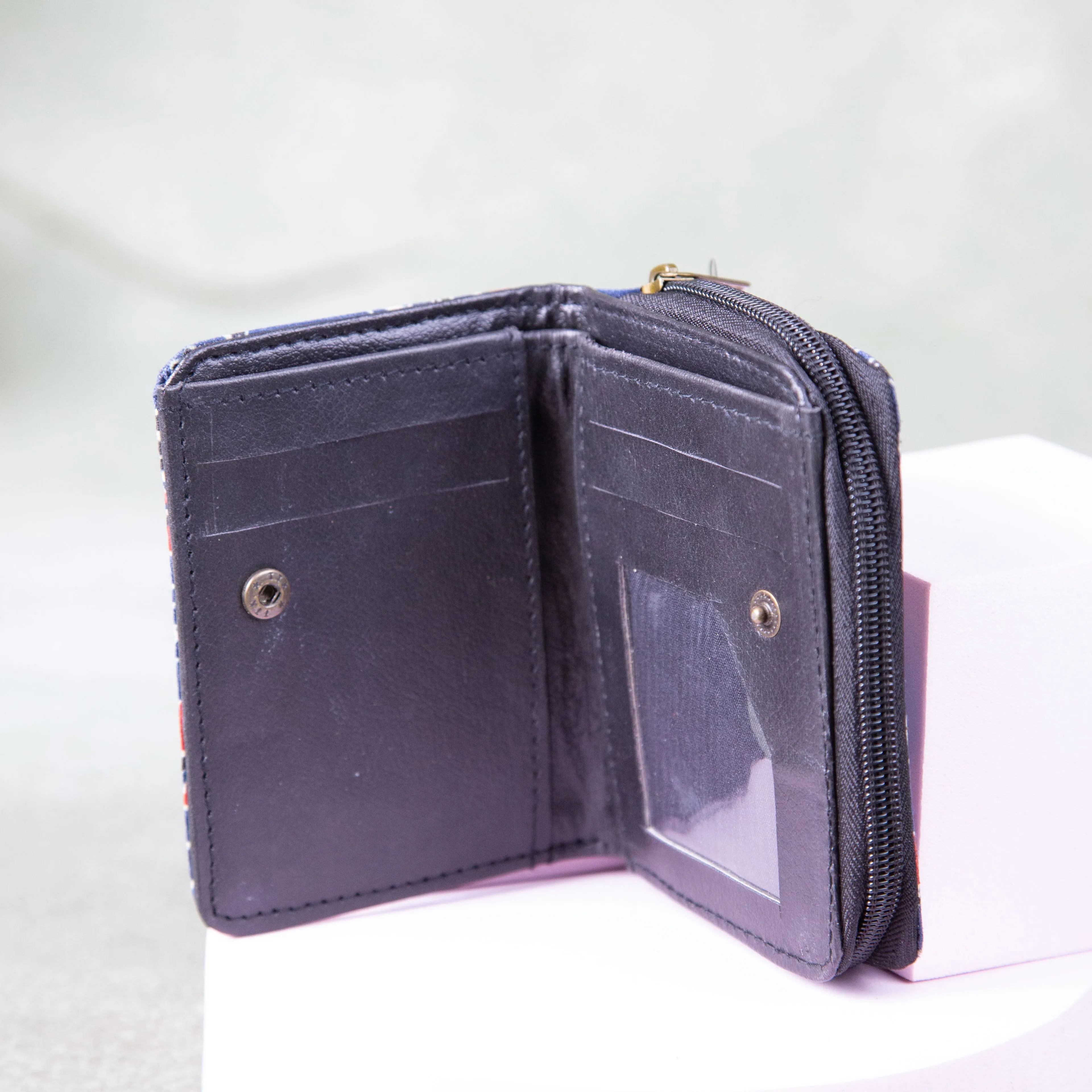 Handmade Wallets Mini MultiColour Small Triangle Design.