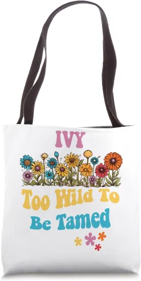 IVY Name Cute Retro Girls Wildflower IVY Name Tote Bag