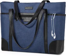 Laptop Bag for Women,ChaseChic Waterproof Classic Teacher's Tote Bag 15.6in Computer Work Bags for Women with Luggage Strap