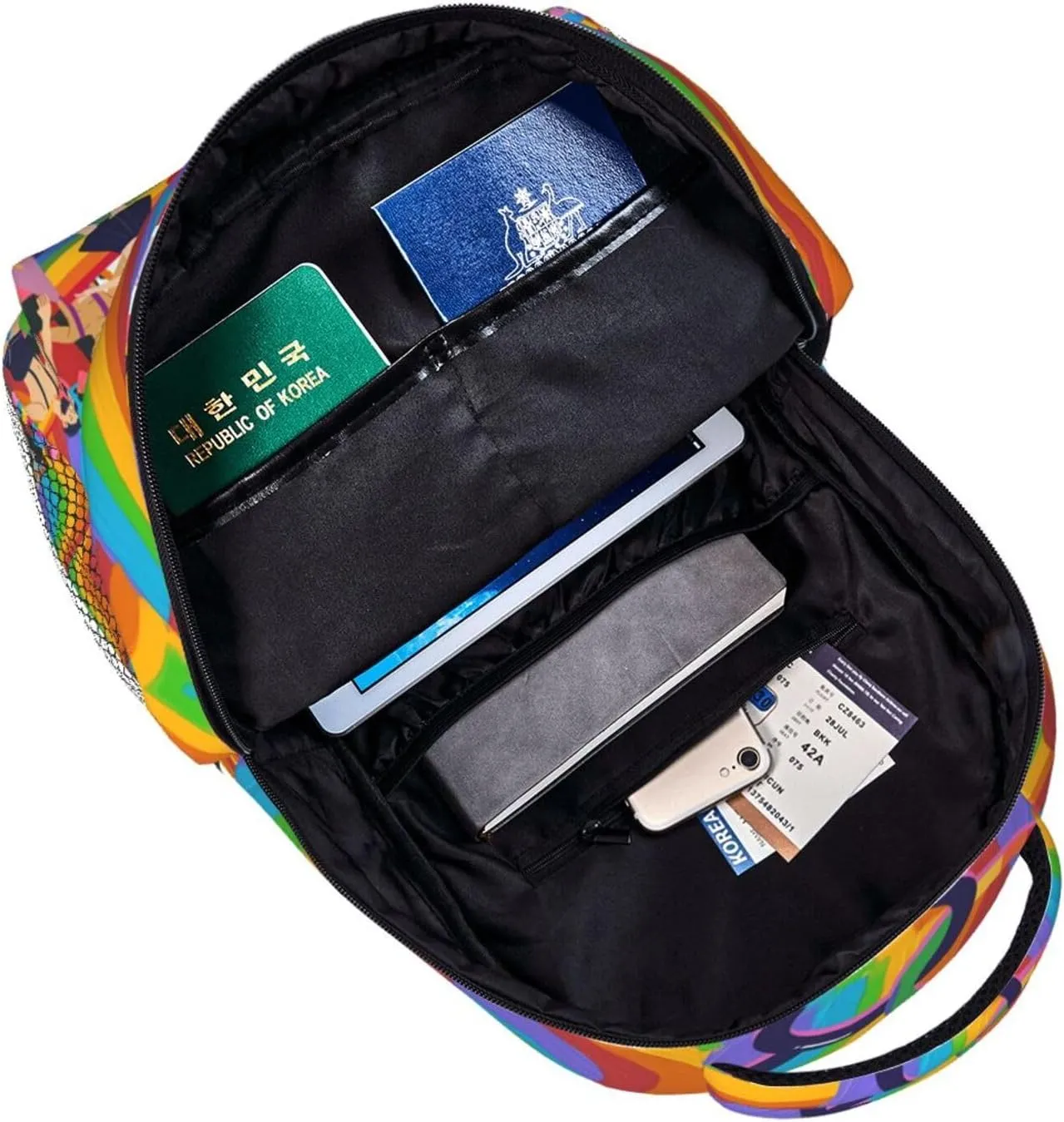 LGBT Rainbow Gay Pride Flag People Together Casual Backpack Laptop Backpacks Outdoor Sports Rucksack Lightweight Daypacks Shoulder Bag with Multiple Pockets for Travel Camping Hiking