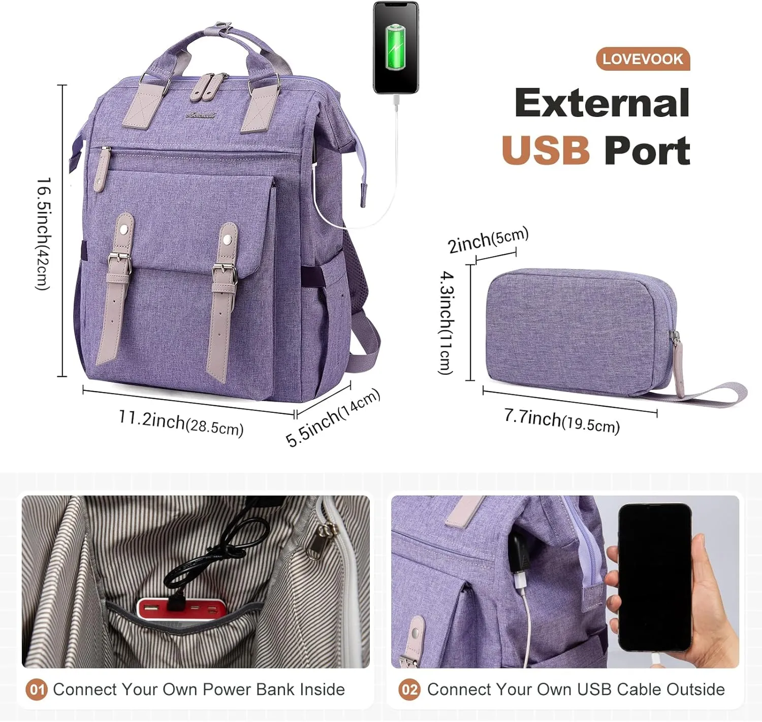 LOVEVOOK Laptop Backpack for Women Teacher Work Bags Travel Backpack, Business Computer Laptop Bag Nurse Bags College Backpack Purse, 17 Inch