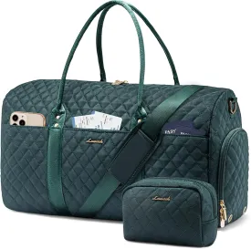 LOVEVOOK Travel Duffle Bag,Carry on Overnight Bag with Shoe Compartment,Weekender Bags for Women with Toiletry Bag,Gym Duffel Bag with Wet Pocket,Hospital Bags for Labor and Delivery