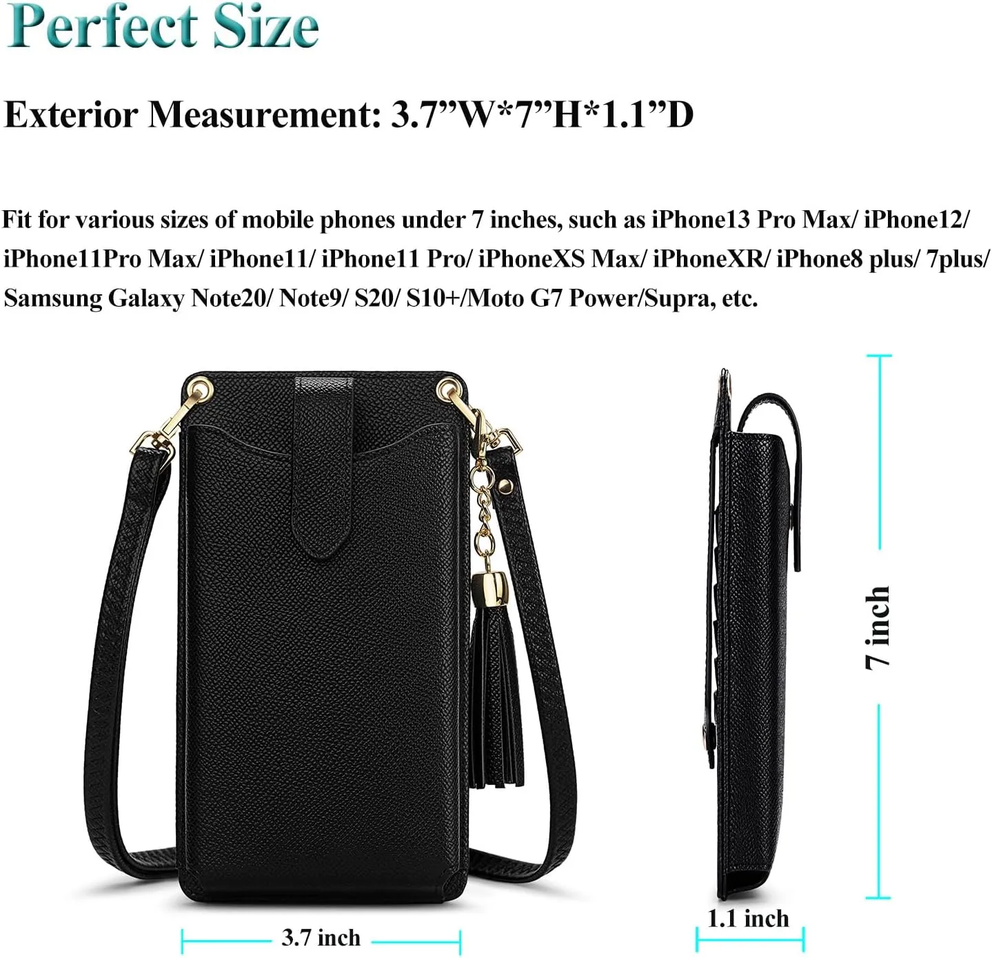 Peacocktion Small Crossbody Cell Phone Purse for Women, Lightweight Mini Small Crossbody Bags for Women with Card Slots