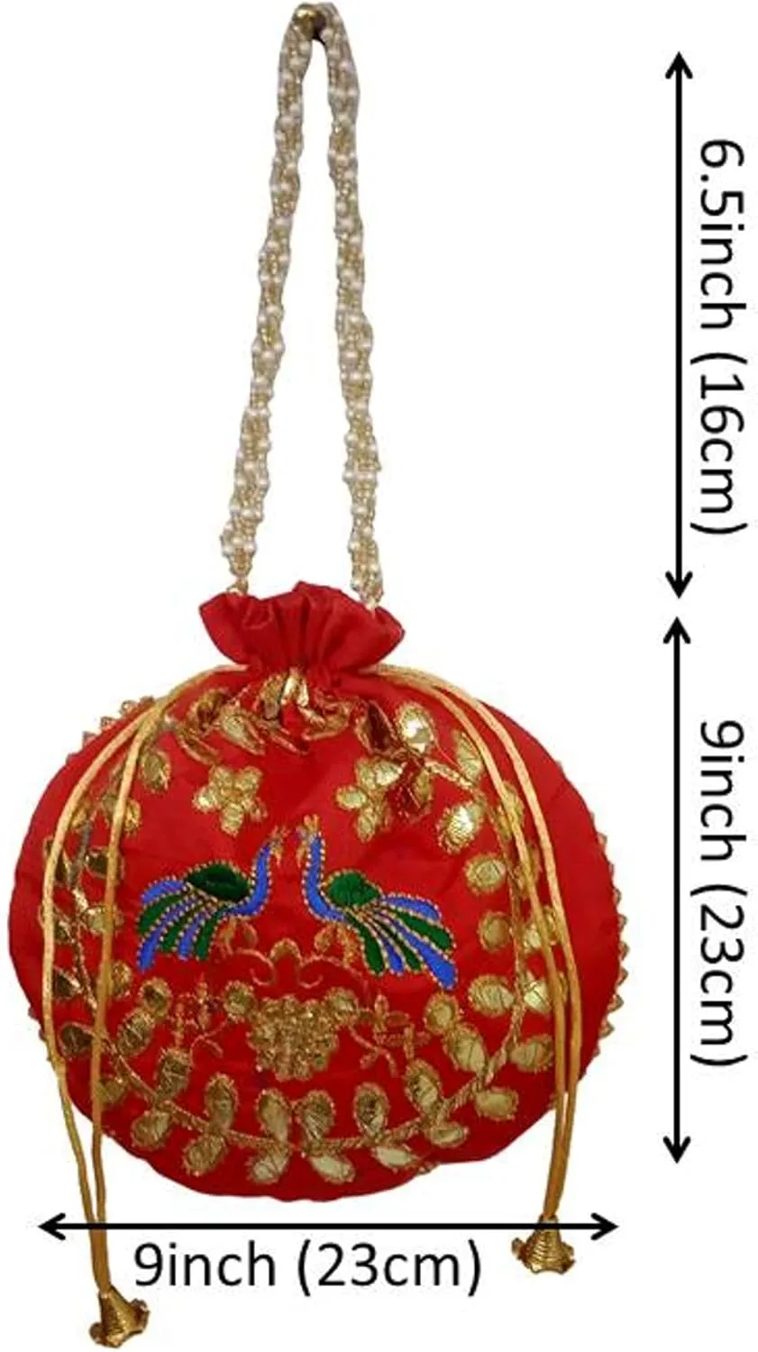 Purpledip Potli Bags Drawstring Purse (Potli01$)