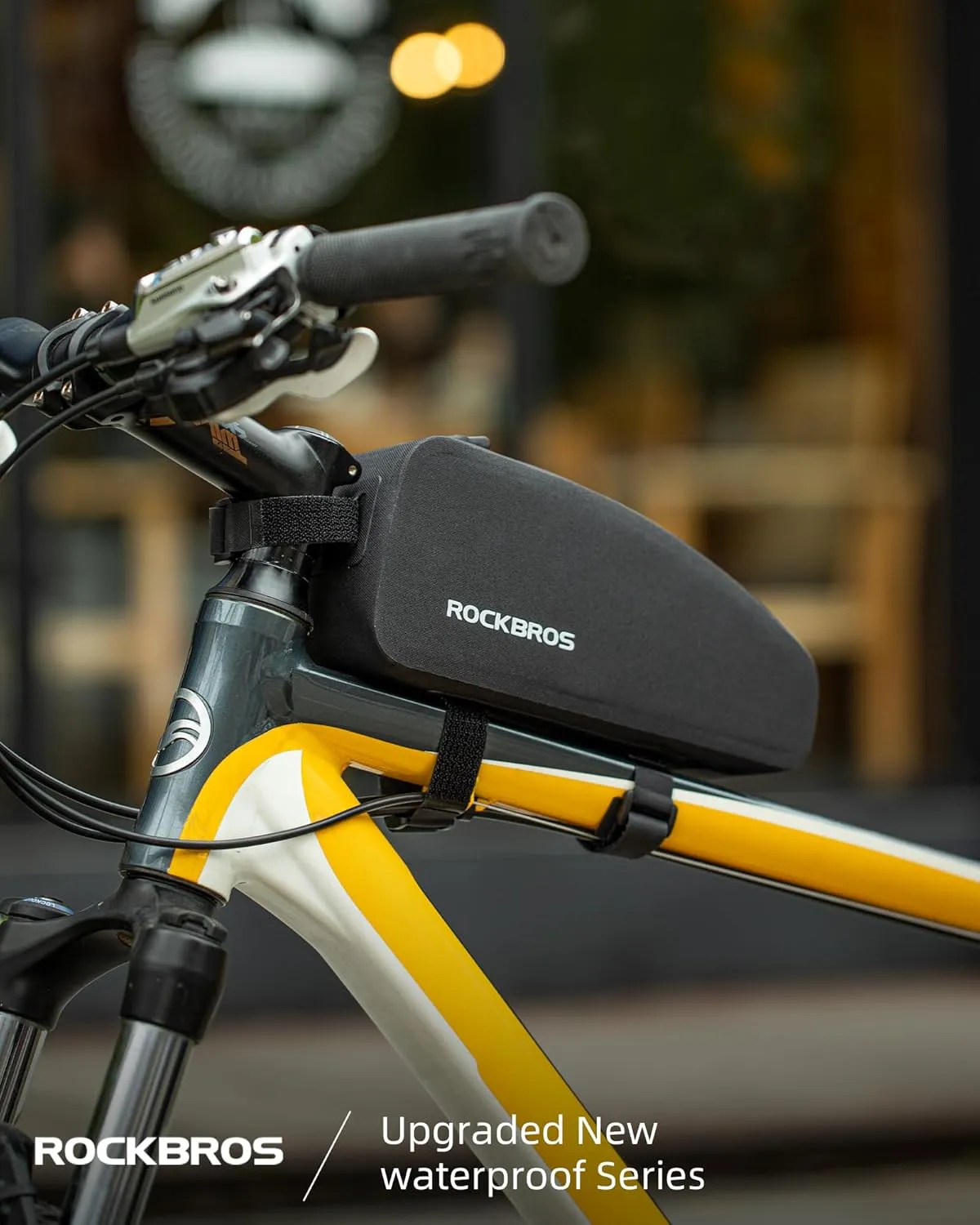 ROCKBROS Top Tube Bike Bag Waterproof Bike Frame Bag with Dual Zippers Bike Pouch 1L, Medium(1L)
