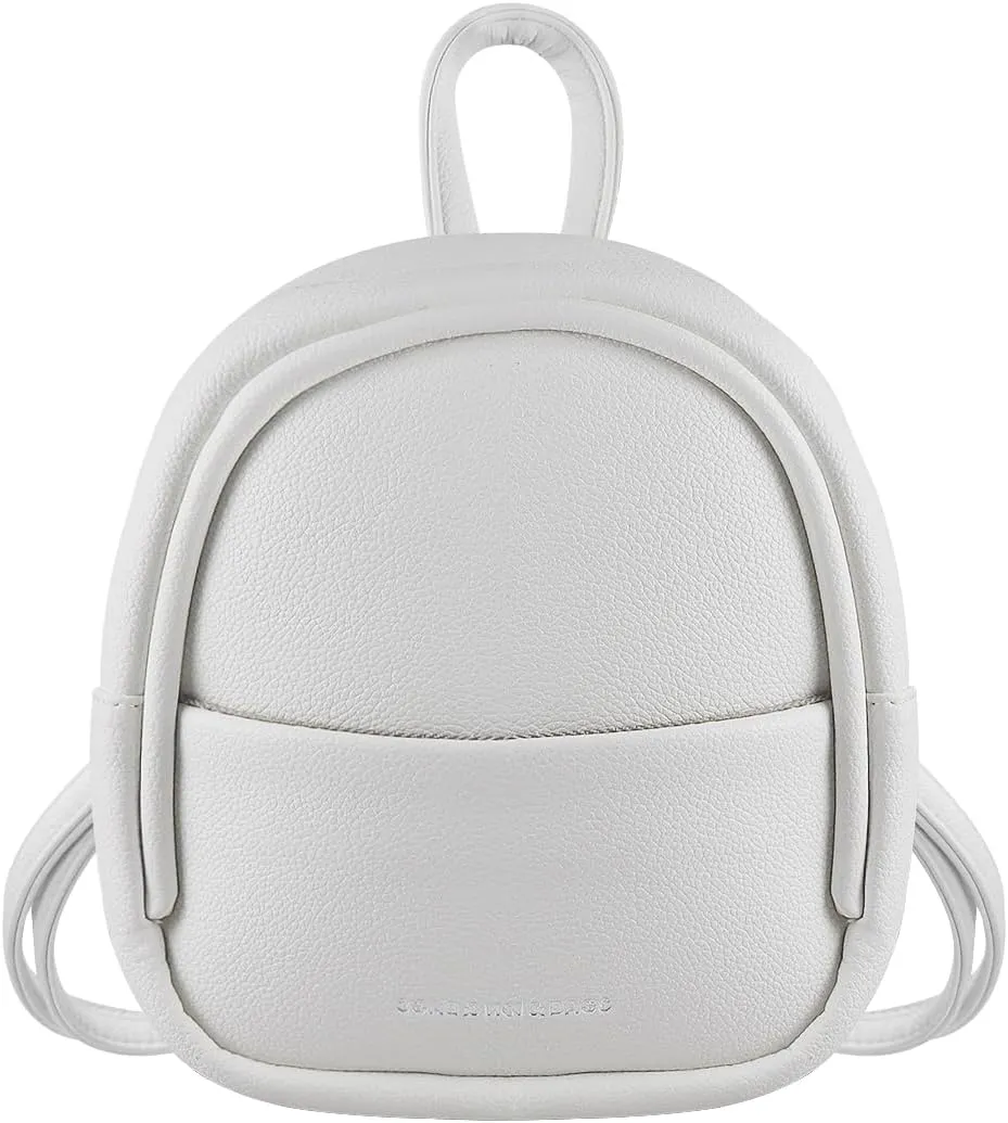 Small Backpacks, PU Leather Small Backpack Purse for Women, Stylish Mini Backpack Cute Backpack (white)