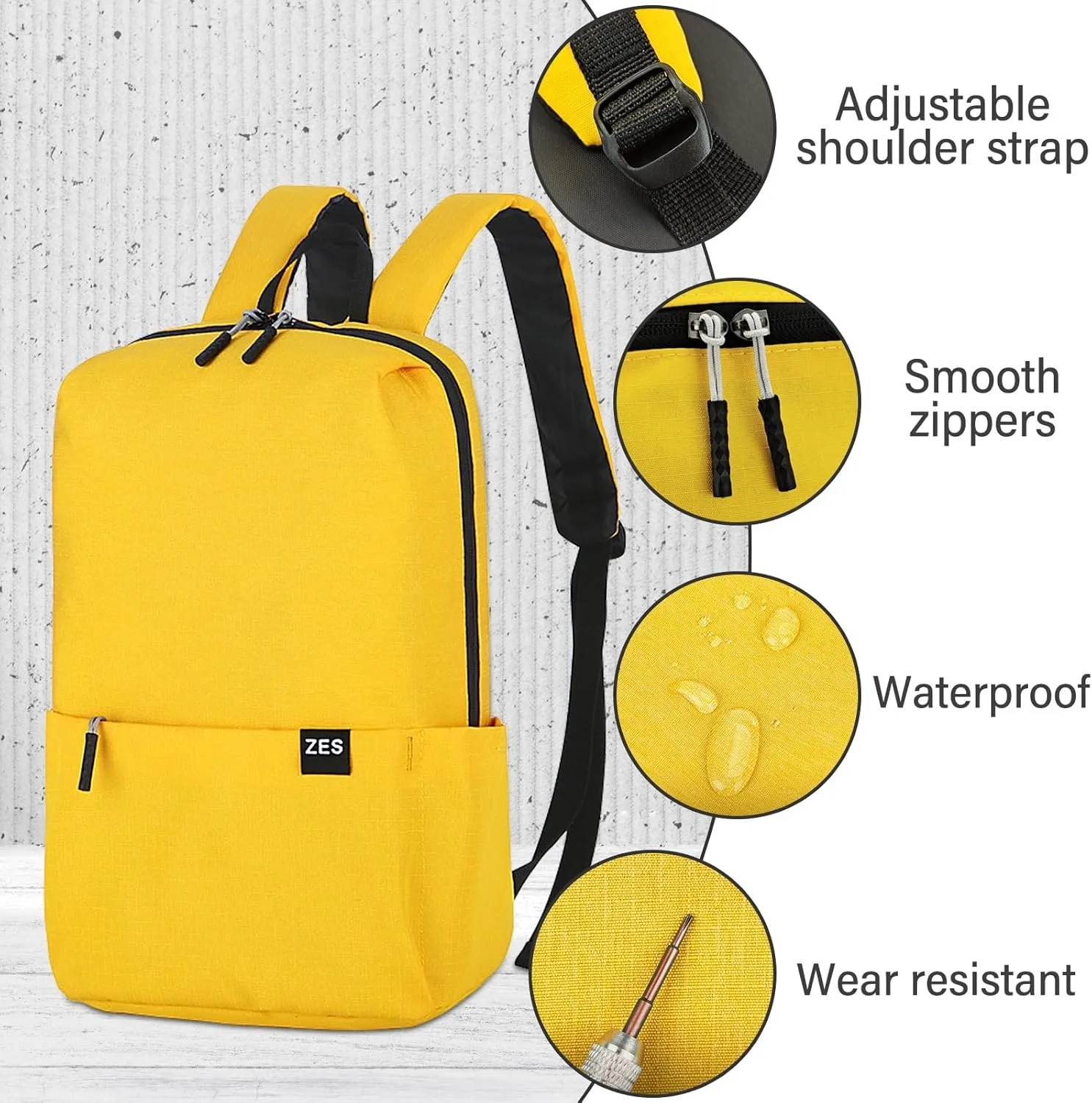 Womens Backpack, Oxford Fabric Travel Backpack Hiking Backpack for Men and Women, Casual Daypack Backpacks (yellow)