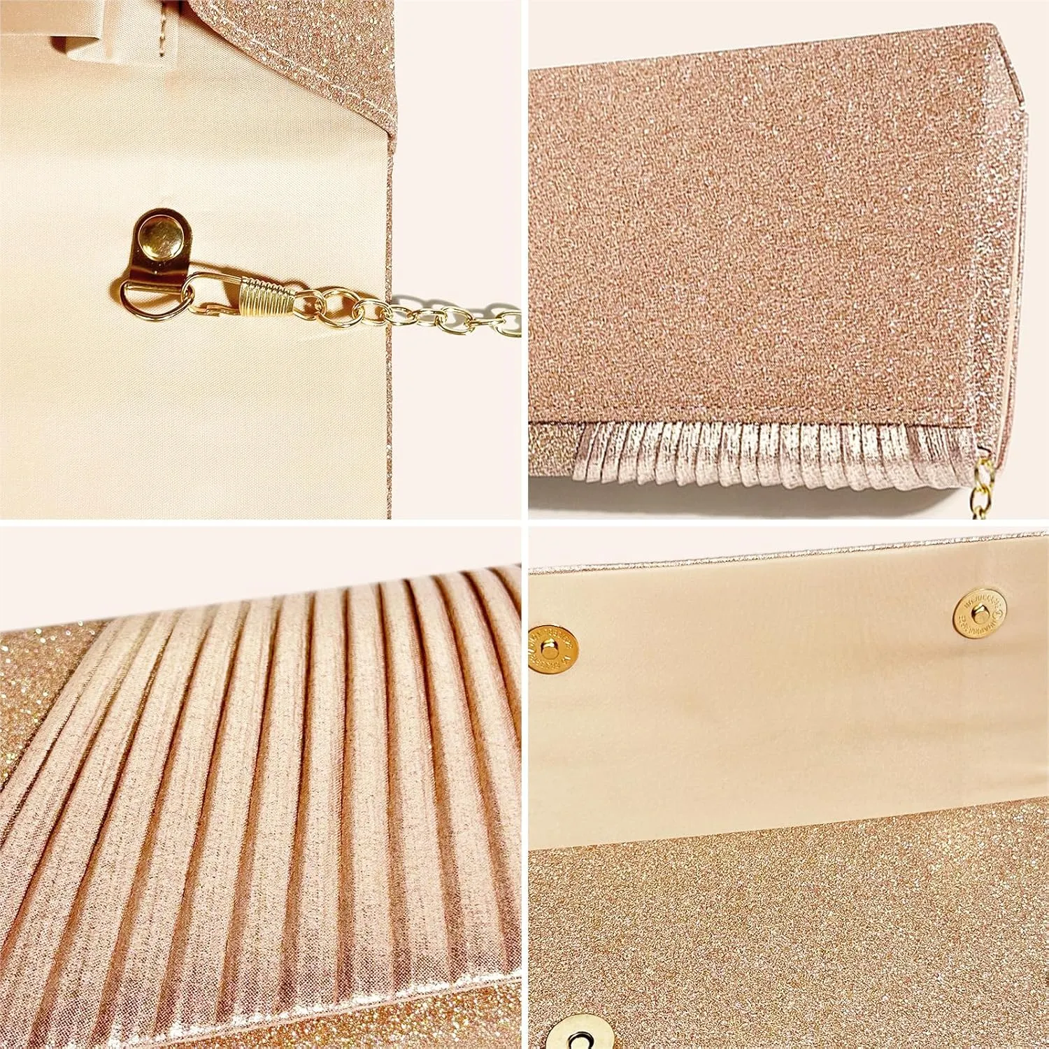 Womens Evening Bag Sparkly Clutch Purses for Women Wedding Party Purses Glitter Cocktail Prom Handbags